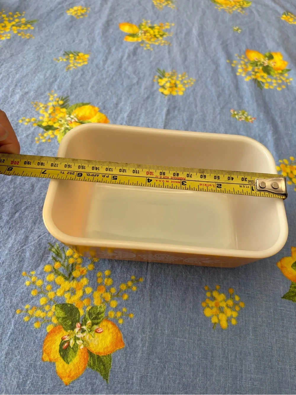 Pyrex Yellow Floral Rectangular Baking Dish-vintage